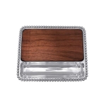 Pearled Cheese Board with Insert 11\ Length x 7\ Width
Natural Materials & Aluminum
Silver + Wood
